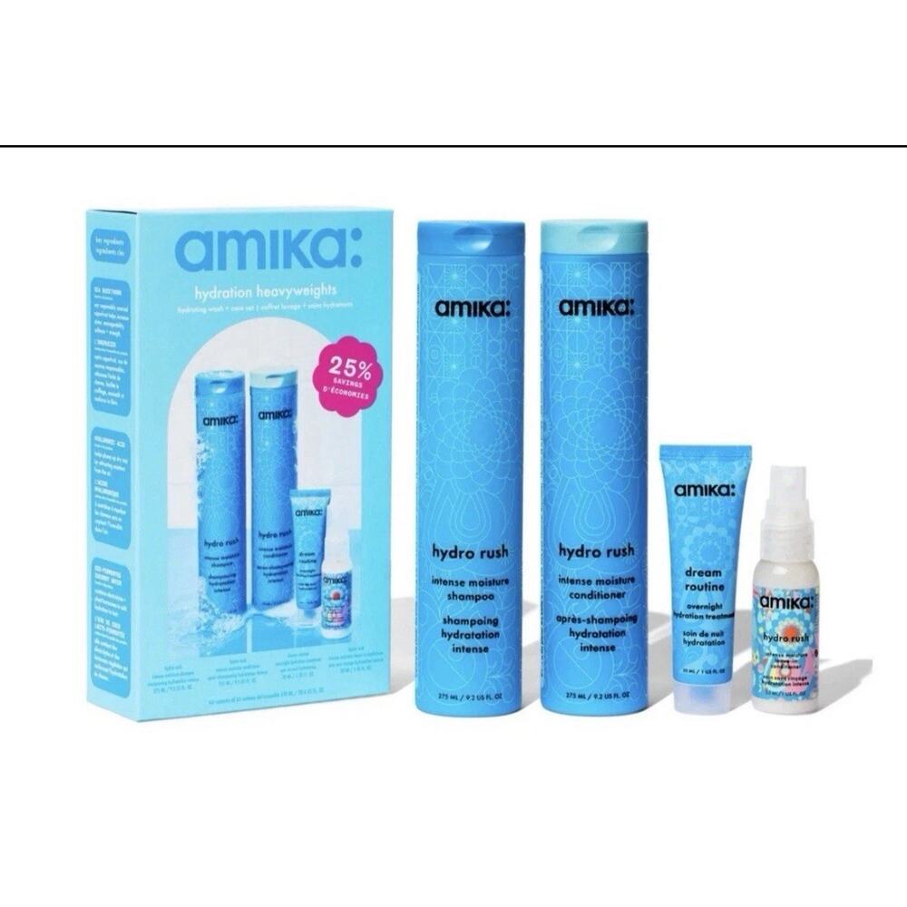 Amika Hydration Heavyweights Hydrating Wash & Care Shampoo Conditioner Set